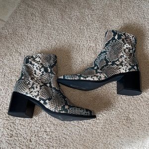 Treasure & Bond snakeskin ankle boots